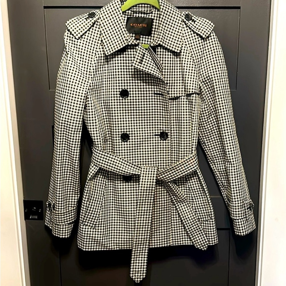 Coach coat…trench short rain coat 
Large